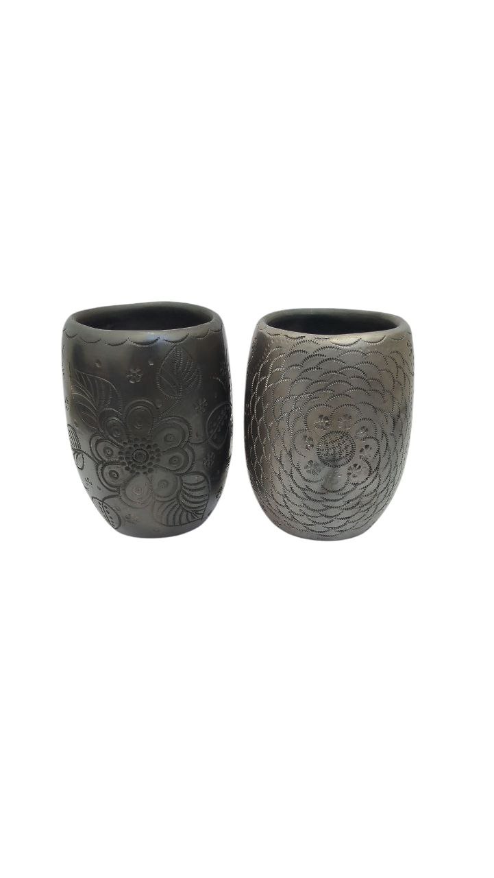 duo de vasos copa de barro negro (5)