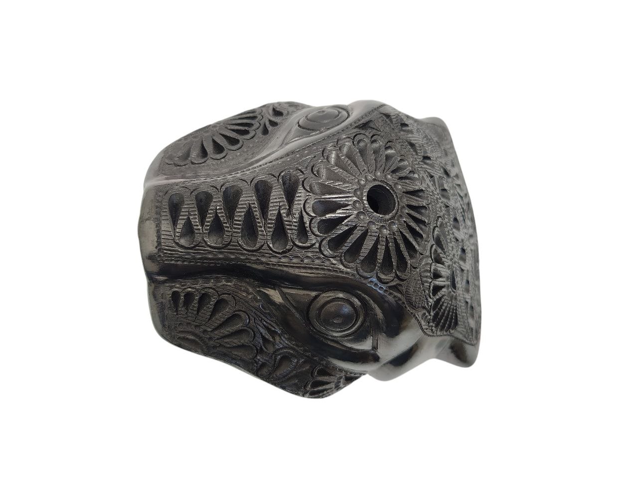 JAGUAR DE BARRO NEGRO, FIGURA ARTESANAL, ESPECIAL CALADOS UNICOS, HECHO A MANO (16 CM). - Imagen 4