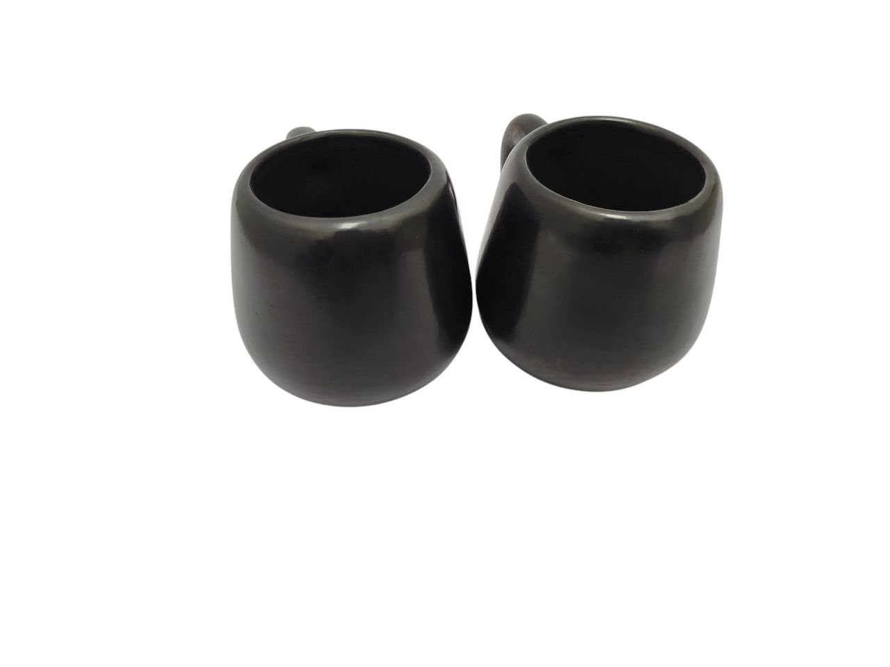 PAR DE TAZAS DE BARRO NEGRO, ARTESANALES (8 CM) - Imagen 5